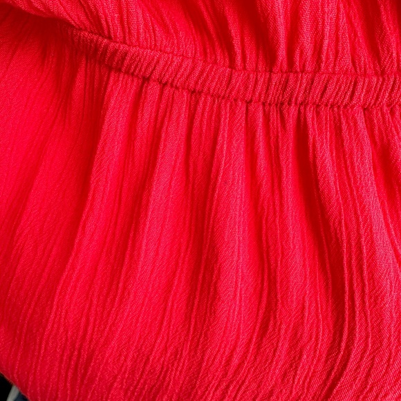 O'Neill Wes Solid Top red flouncy peplum size Large - Picture 11 of 15